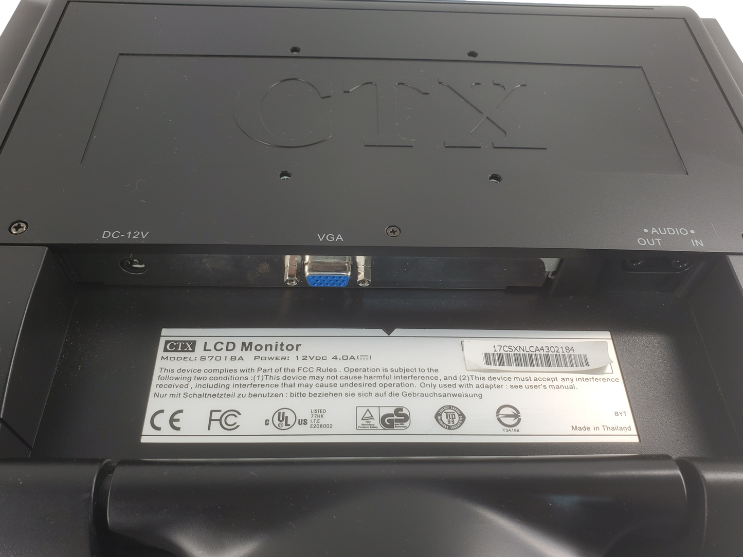 CTX S701BA 17" LCD Monitor