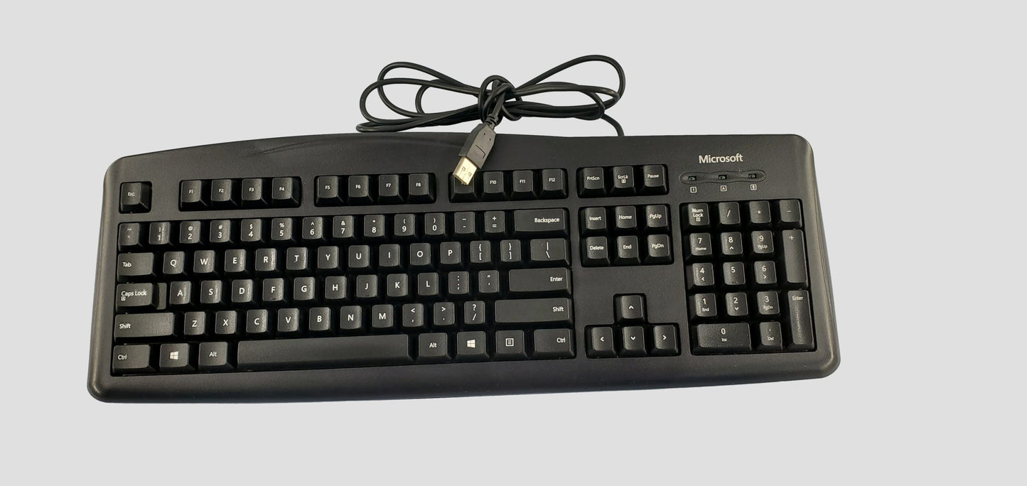 Microsoft Wired Keyboard 200 Model 1406 USB Black X823093-005 X821411-004