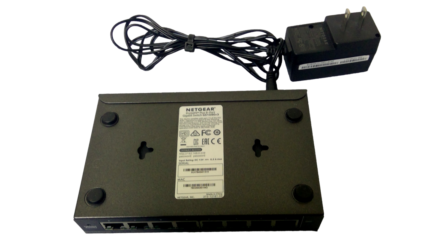 NetGear ProSAFE GS108PE v3 8-Port Gigabit Managed PoE Switch