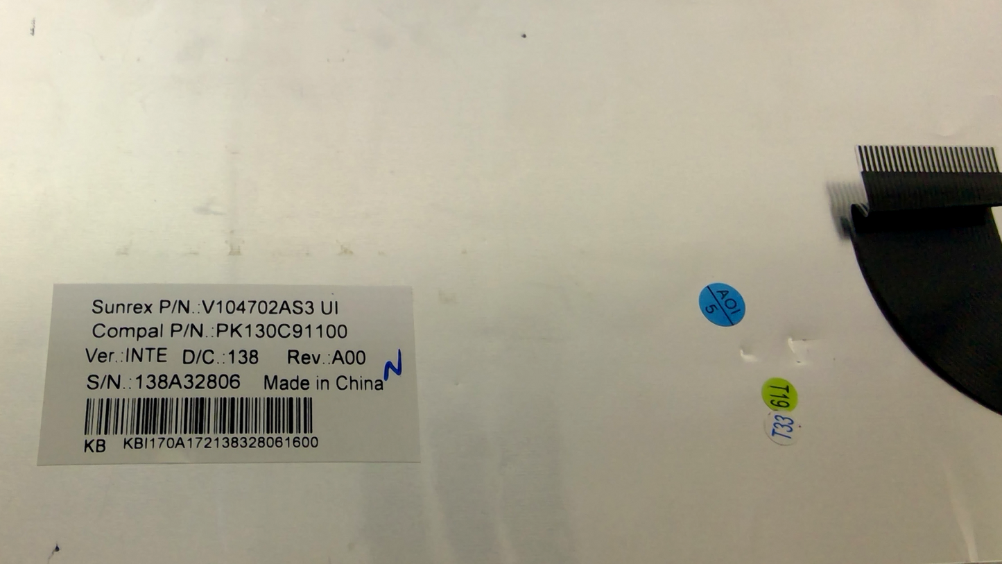 Black Laptop Keyboard for Acer V104702AS3 PK130C91100