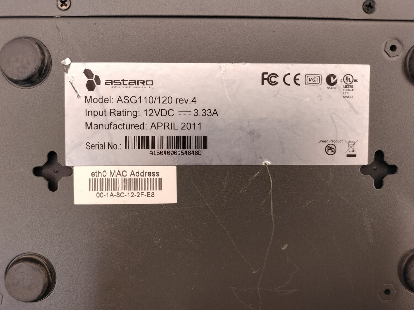 Astaro Security Gateway ASG110/120 rev 4