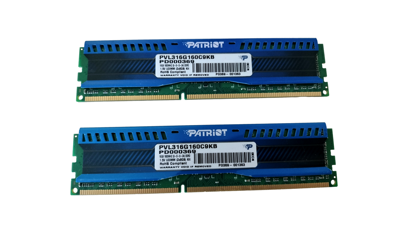 Patriot Viper 3 Low Profile Blue 16GB (2 x 8GB) DDR3 1600 (PC3 12800) Desktop Memory Model PVL316G160C9KB