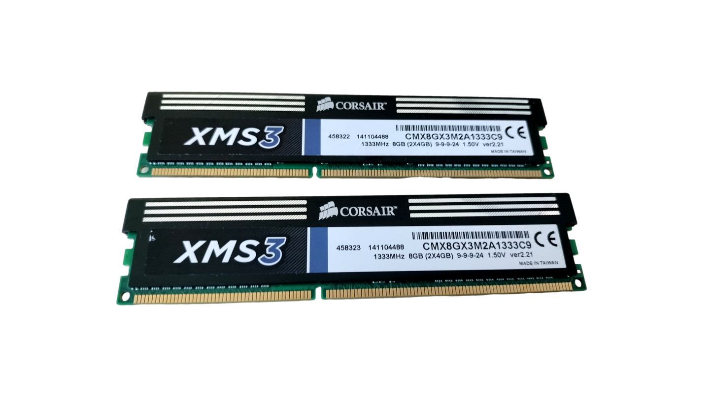 Corsair XMS3 1600Mhz 4GB (2GBx2) DDR3 Memory RAM CMX8GX3M2A1333C9