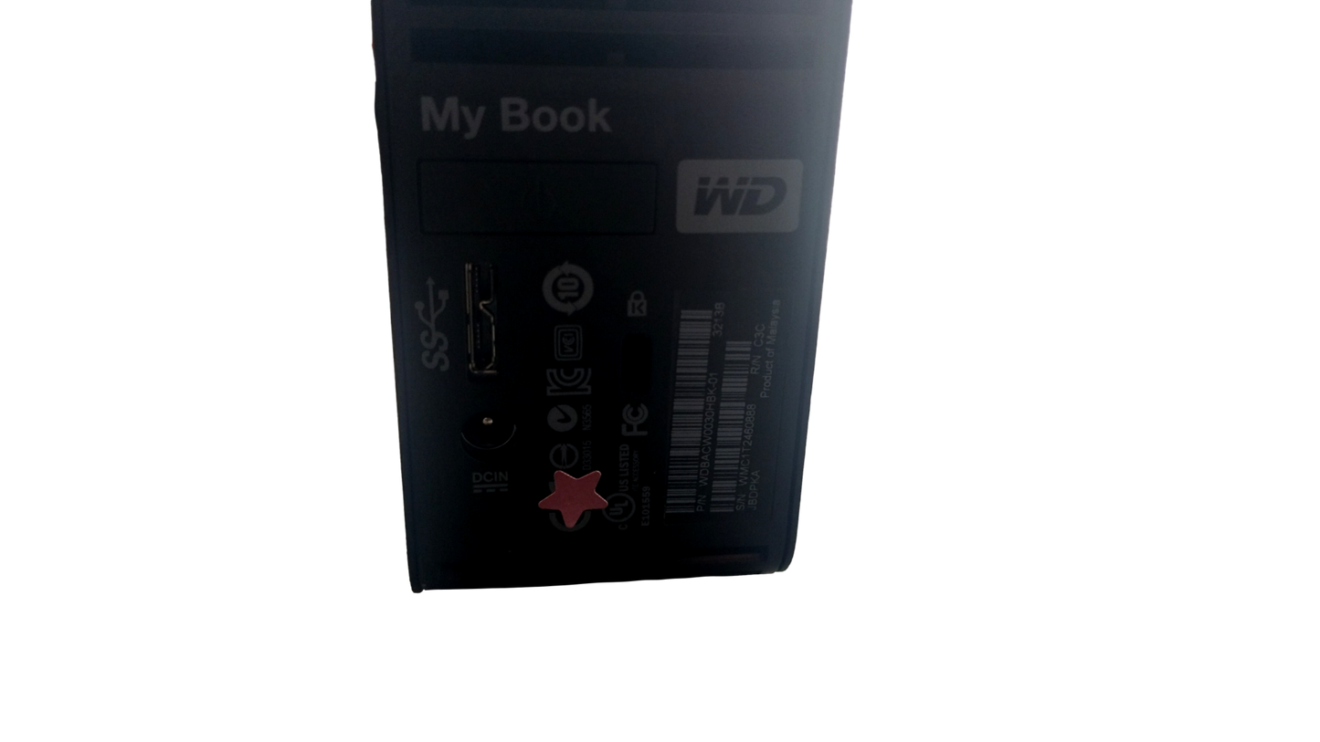 WD My Book 3TB WDBACW0030HBK-01 External Hard Drive Storage USB 3.0