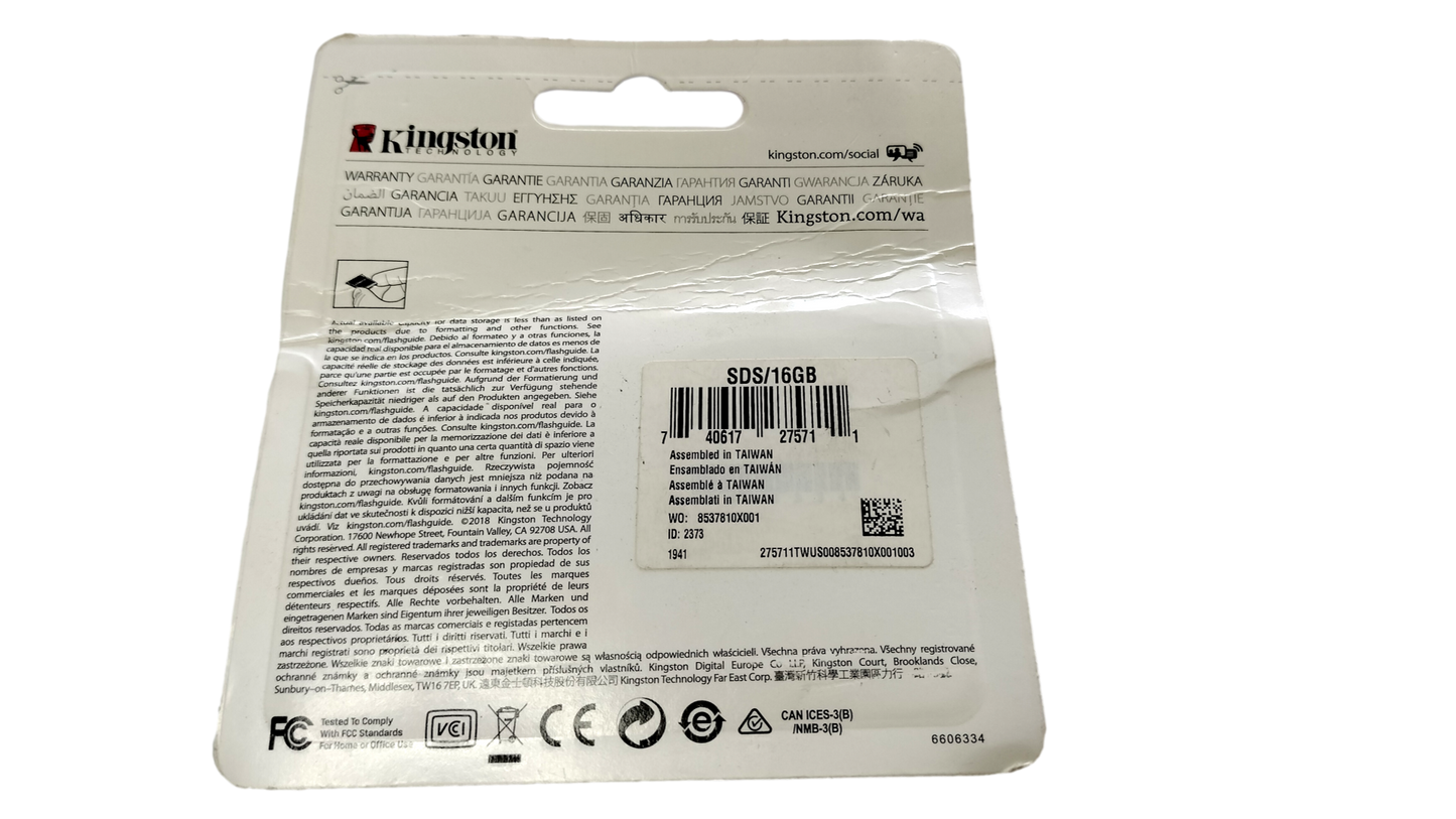 Kingston Canvas Select 16GB SDHC 80MB Read SD Card