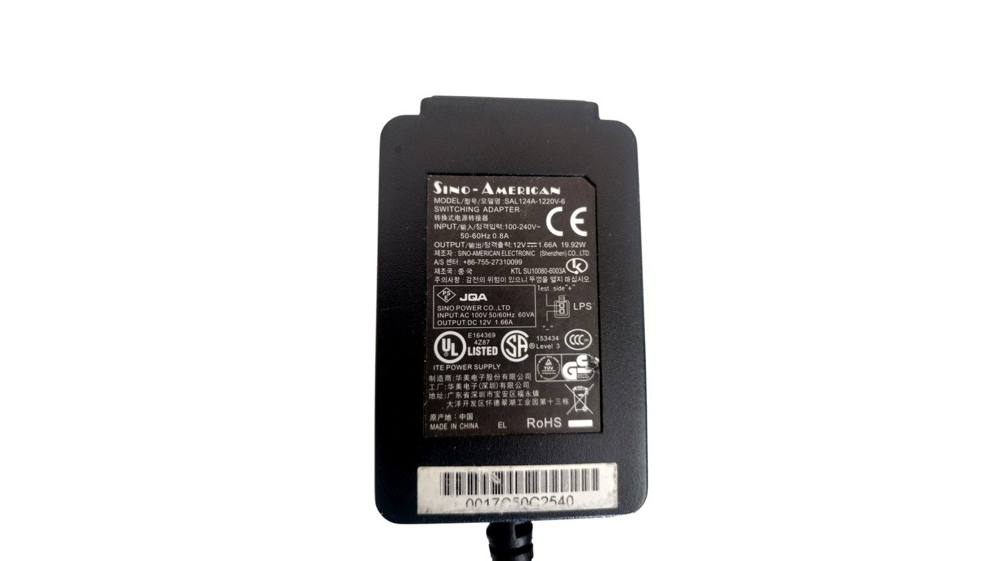 SonicWall SAL124A-1220V-6 12v 1.66a Power Adapter
