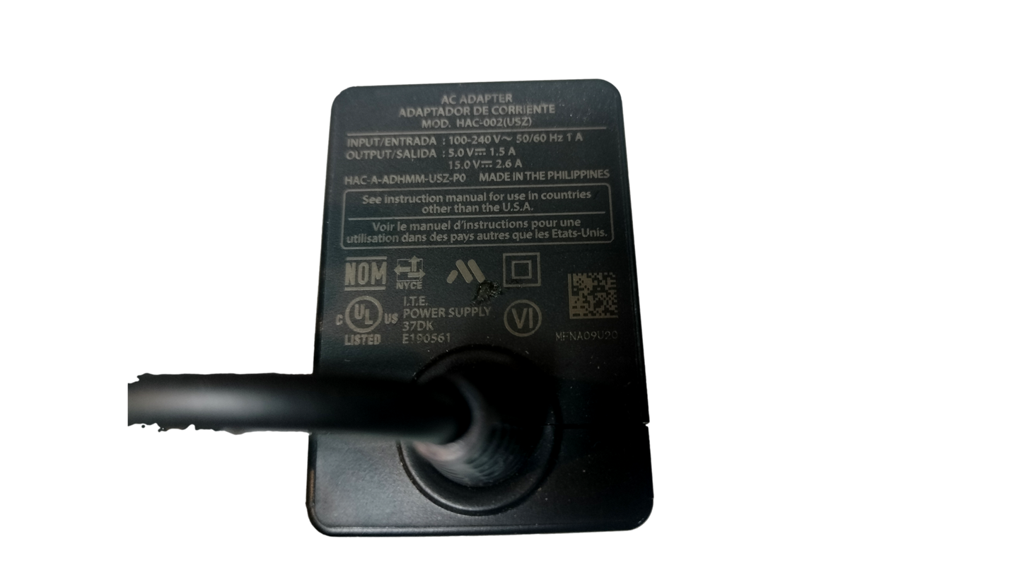 Original Nintendo Switch 15v AC Adapter wall Charger wall HAC-002