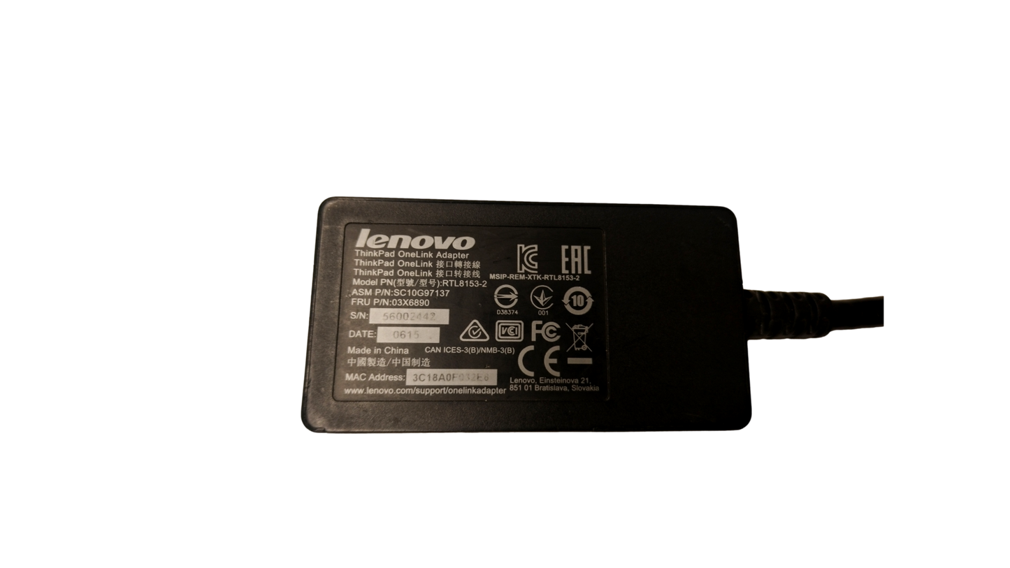 LENOVO THINKPAD ONE LINK ADAPTER RTL8153-2