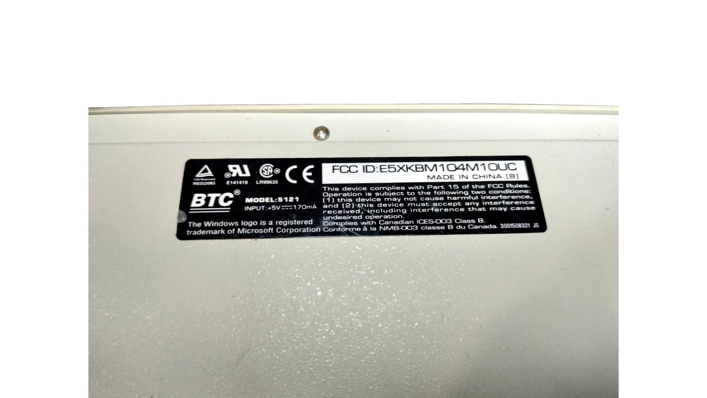 BTC 5121 PS/2 Keyboard