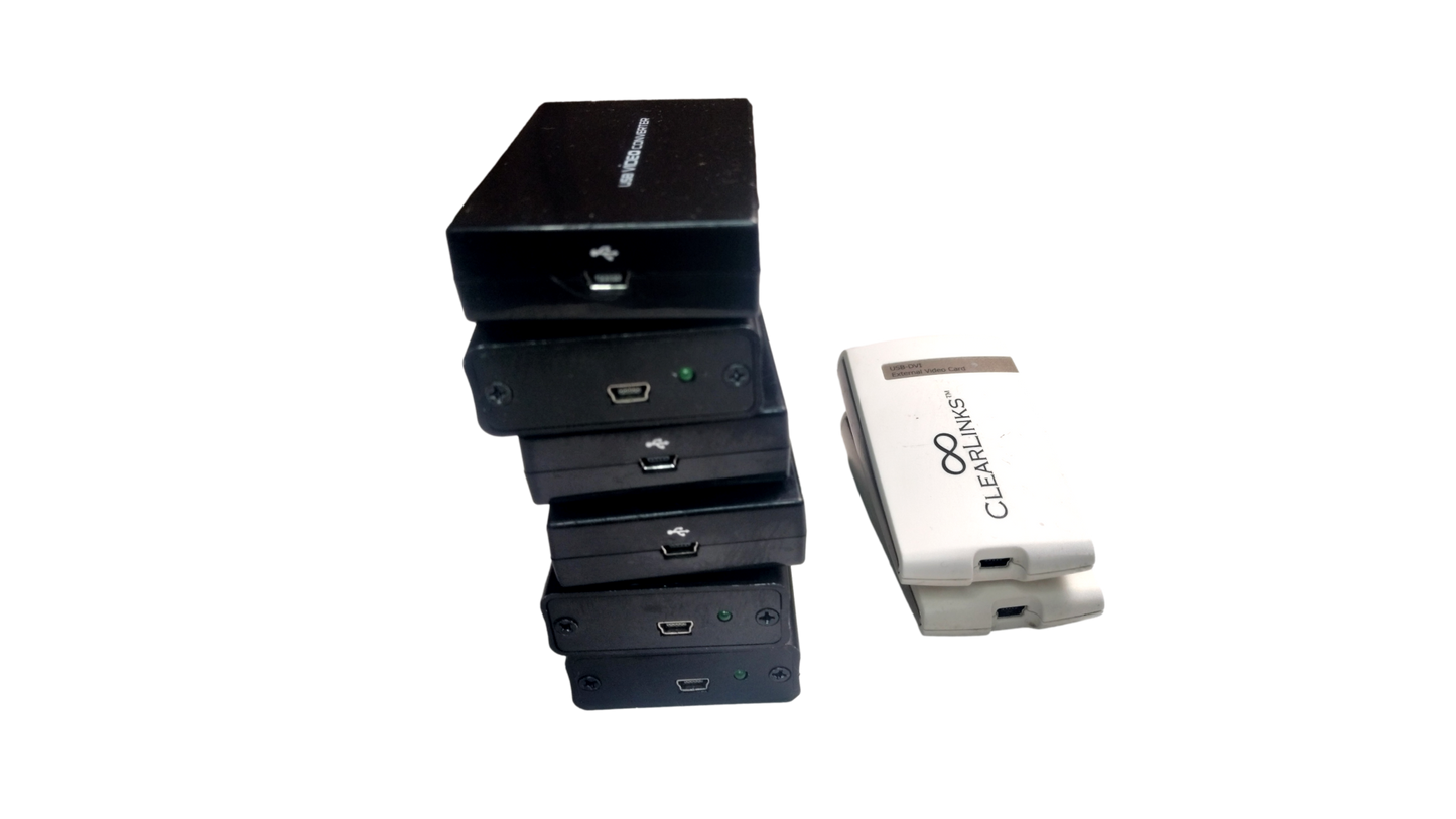 Lot of 8 Generic Mini USB to DVI Video Adapters