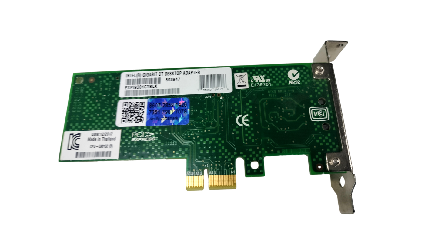 Intel EXP19301CTBLK Gigabit Ct Desktop Adapter Network Card 893647 Short Height