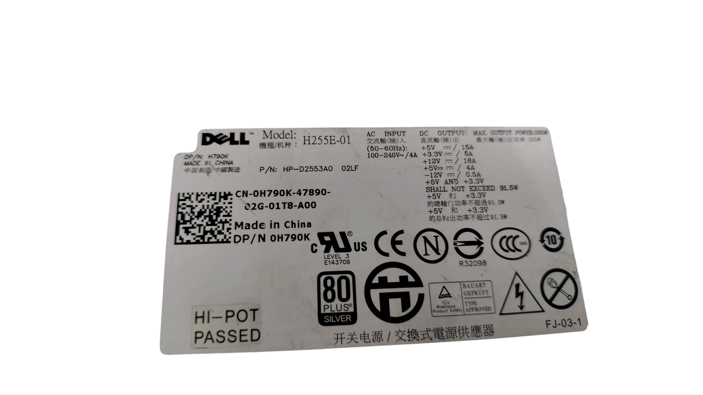 Dell H255E-01 255W Power Supply 0RM110 RM110