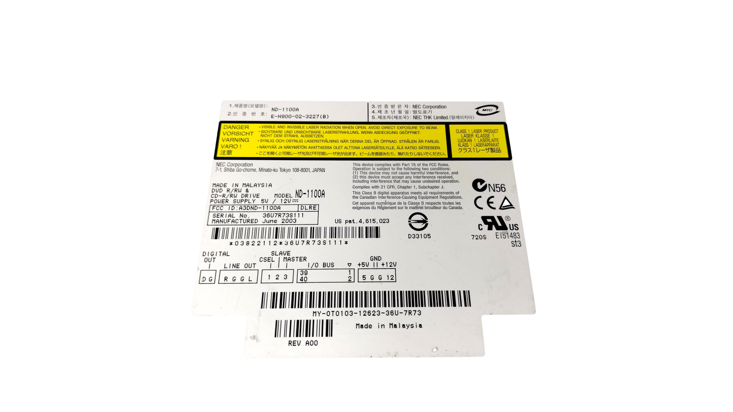 NEC ND-1100A Internal DVD-RW Black IDE Drive Dell T0103