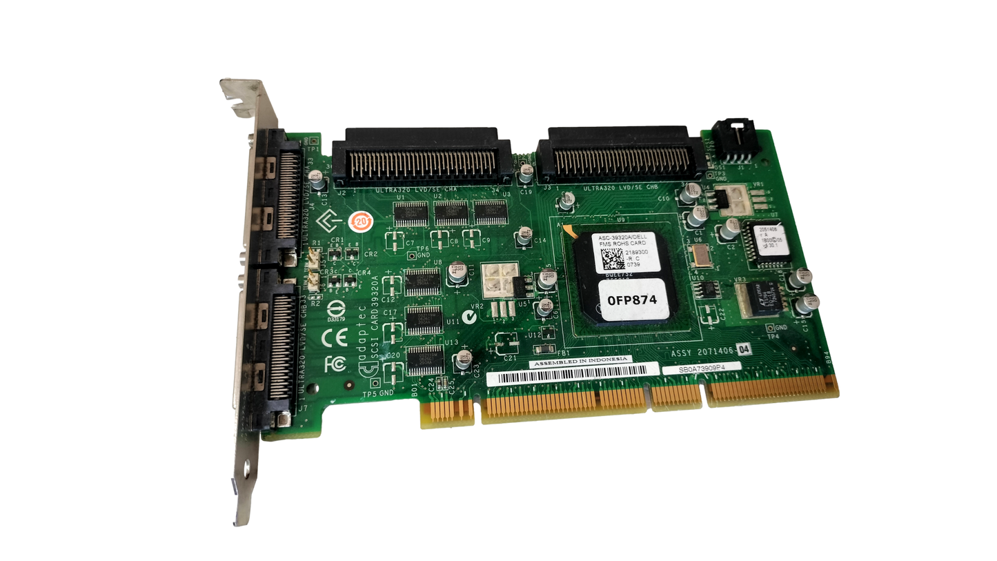 Adaptec 39320A Ultra DUAL Channel 320 SCSI Card Dell FP874