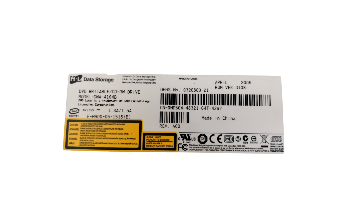 HL Data Storage CD DVD Drive GWA-4164B 0ND504