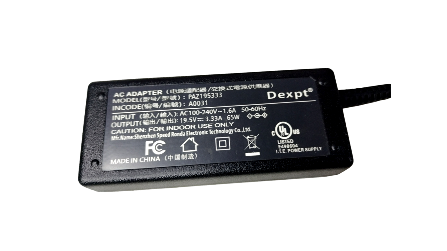 Dexpt PAZ195333 19.5V Blue Tip AC Adapter for Laptops