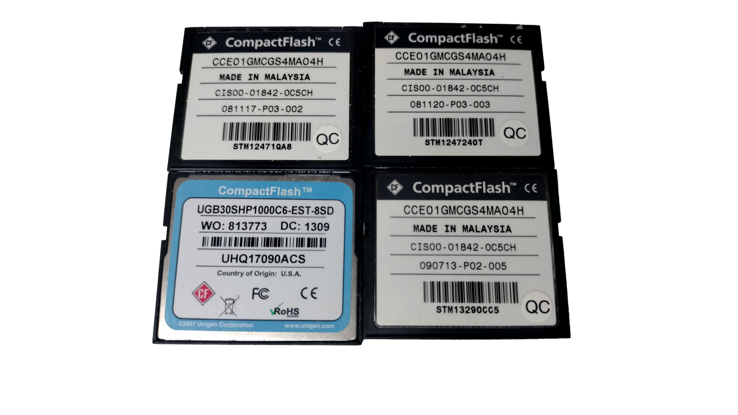 Lot of 4 Cisco 16-3362-01 1GB Compact Flash Card