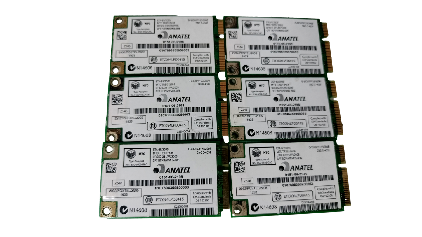 Lot of 6 Lenovo Thinkpad R61i 3945ABG PCI-e Laptop WiFi Card Adapter 42T0853