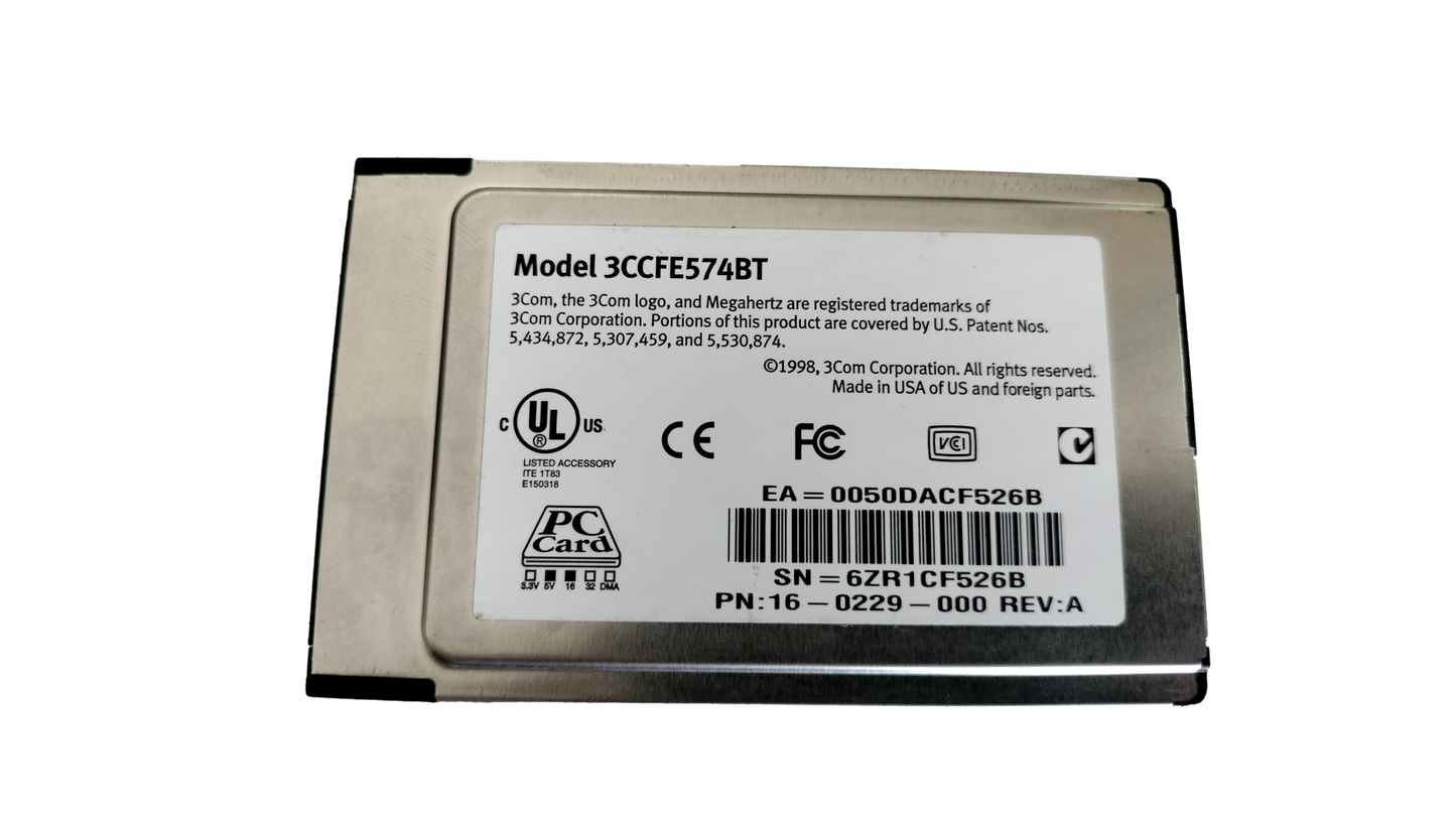 3Com 3CXFE574BT Megahertz 10/100 LAN PC Card XJACK Connector
