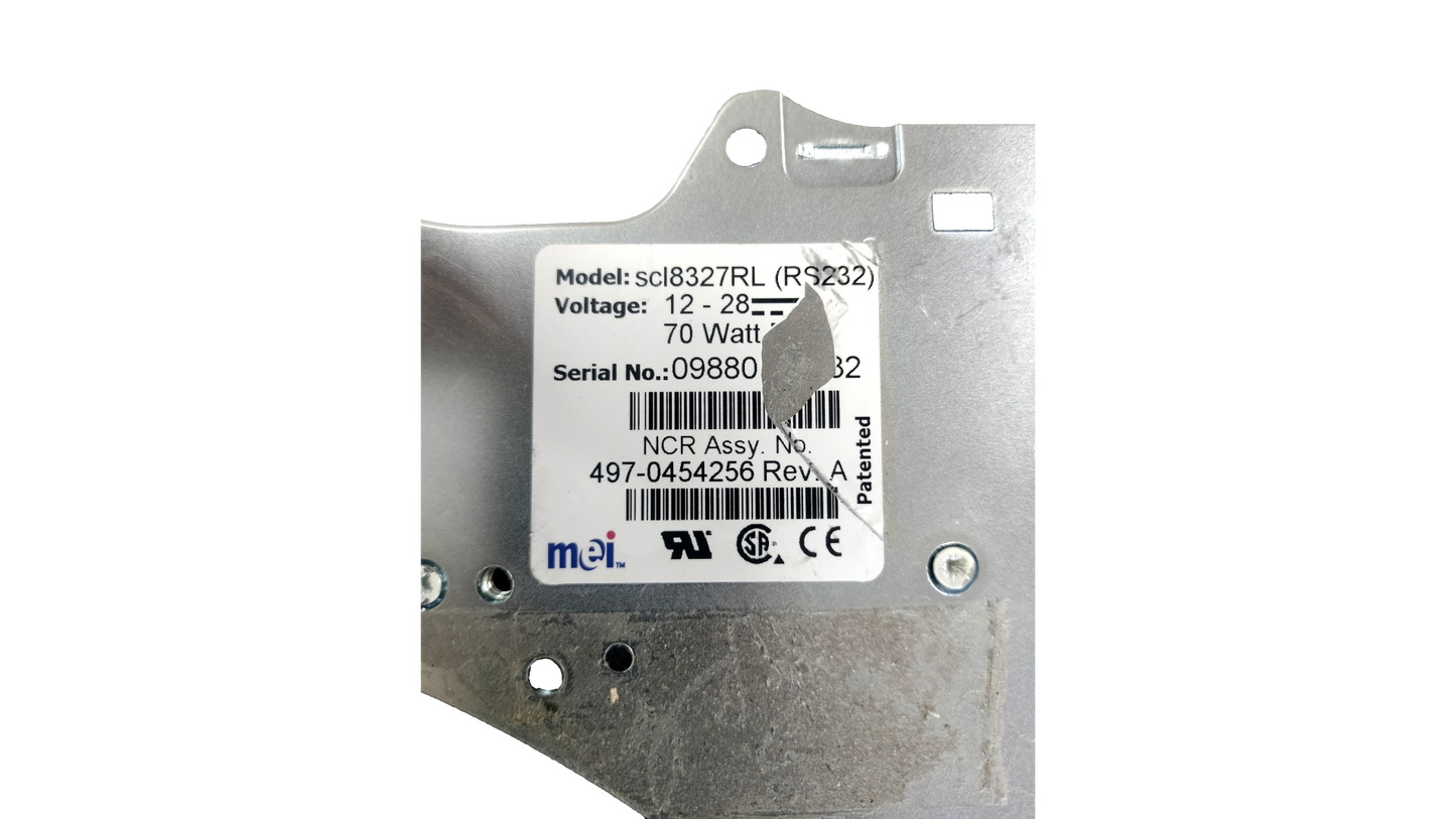Mei scl8327RL Bill Acceptor Frame 497-0454256 Rev. A