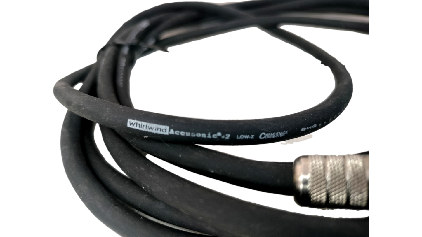 Whirlwind Accusonic+2 Low-Z XLR Male to RCA Male Audio Cable - 10 FT