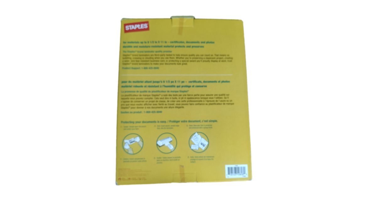 Staples 17467 Hot Laminating Pouches 3 Mil Letter Size 50 Pack