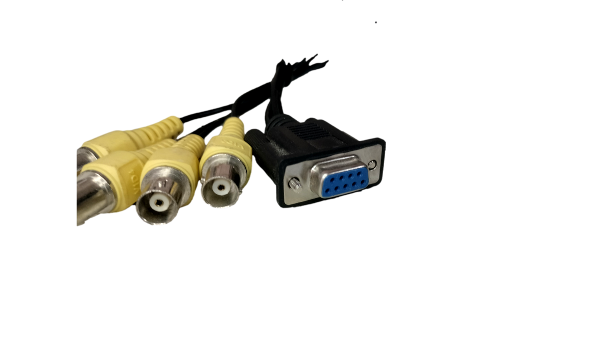 CCTV Security DVR DB9 Female to 4 BNC Male Video Capture Adapter Breakout Cable