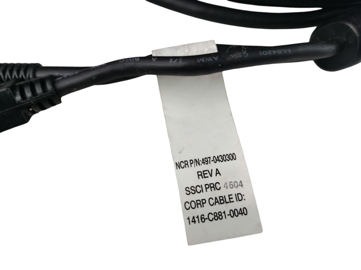 NCR RealPOS 24V PoweredUSB to USB-B & 3-Pin Din Printer Cable 497-0430300