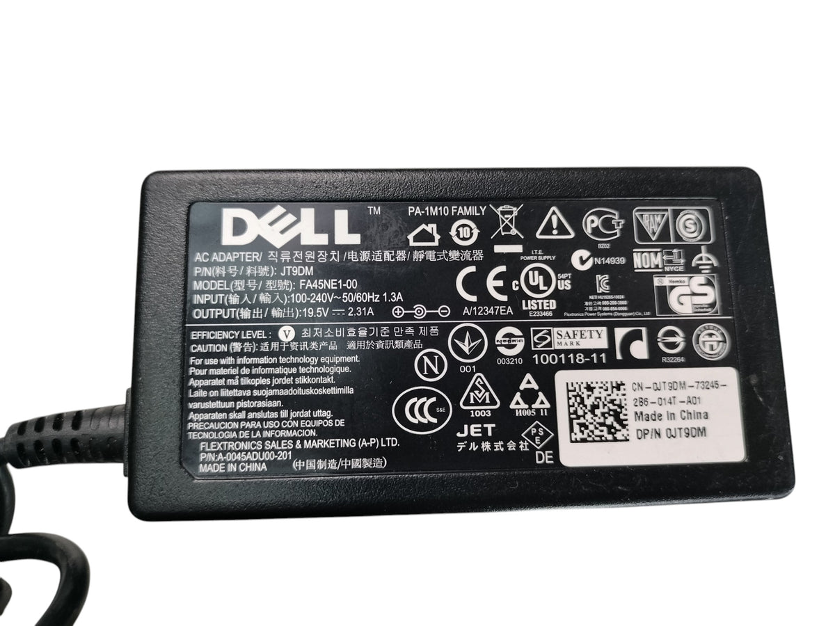 Genuine Dell 45W AC Adapter Charger FA45NE1-00 JT9DM 0JT9DM 19.5V 2.31A + Cord
