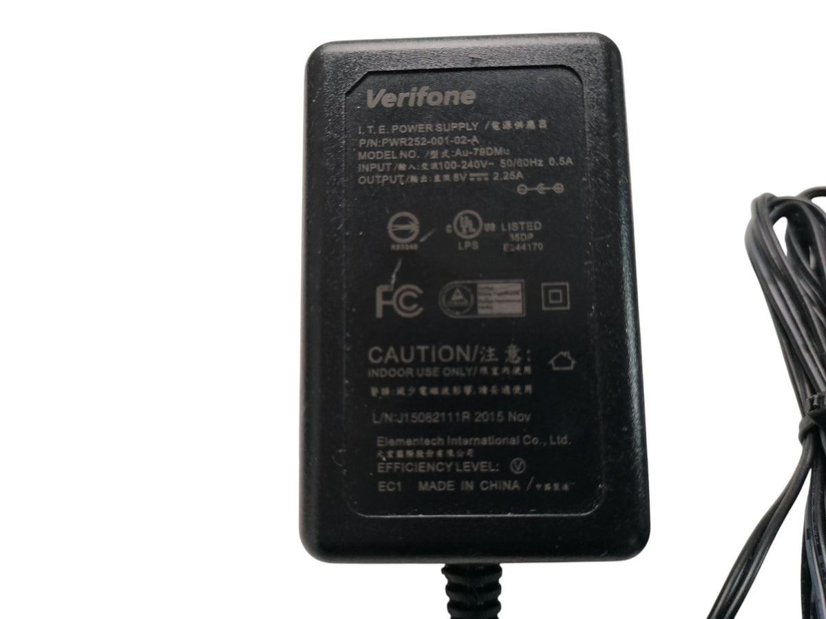 Genuine Verifone 8V 2.25A AC/DC Power Supply Adapter PWR252-001-02-A VX520 OEM