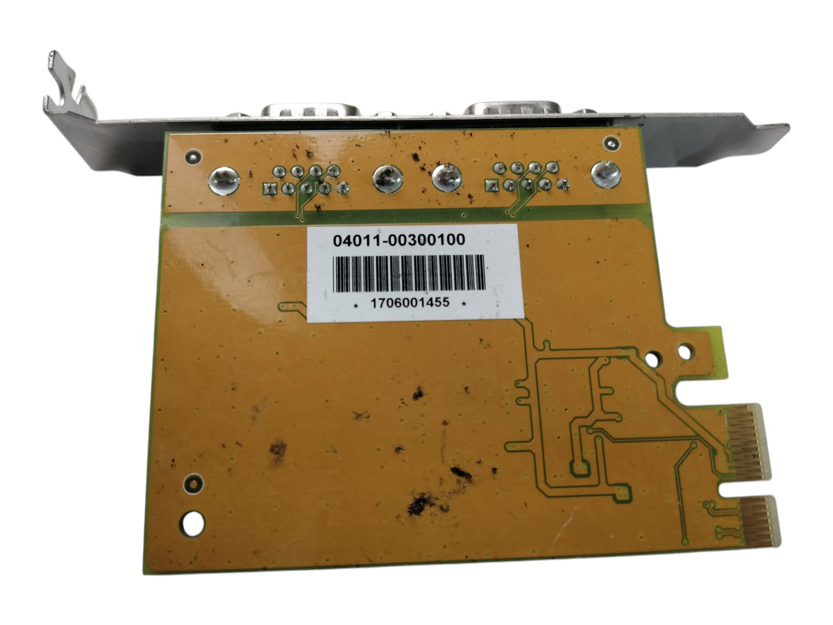 SUNIX SER5437A 2-Port RS-232 DB9 Serial PCI Express PCIe x1 Card 04011-00300100
