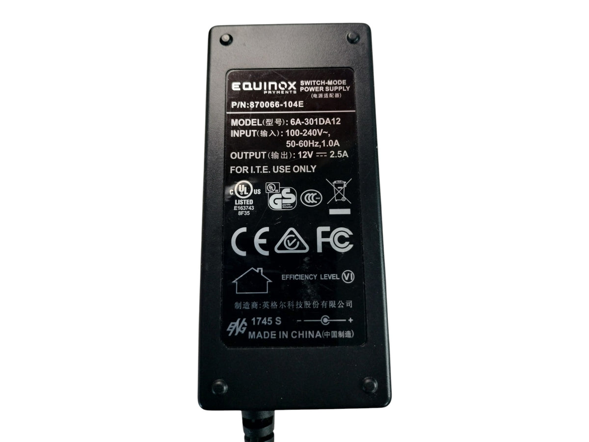 Genuine Equinox 12V 2.5A Power Supply Brick 870066-104E 6A-301DA12 Luxe 8500i