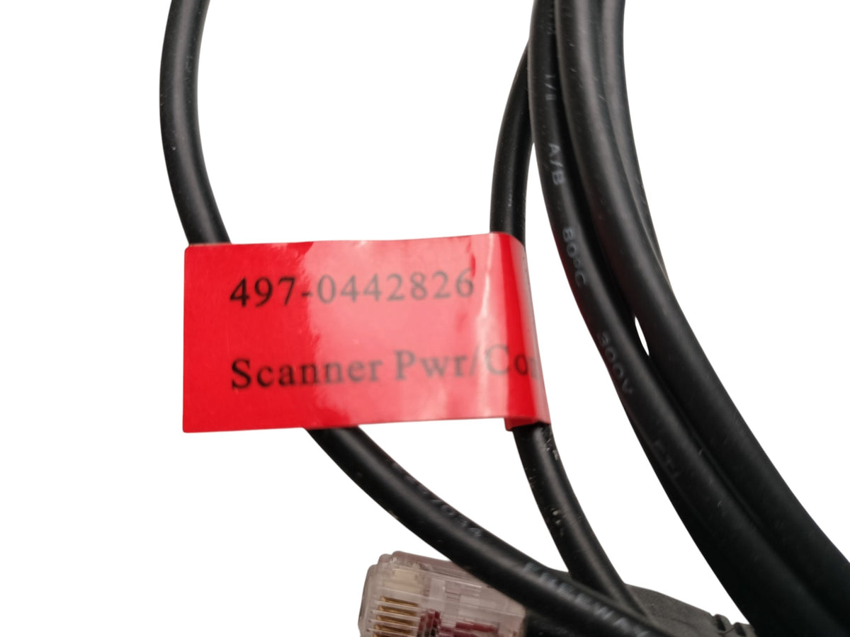 Genuine NCR 497-0442826 Rev A Scanner Pwr/Com RS232 Serial Power Y-Cable POS SCO