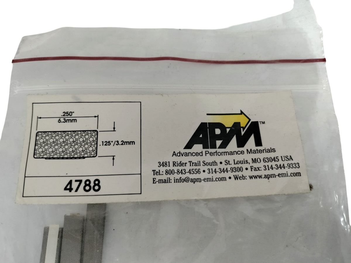 Lot of 3 Laird APM 4788 EMI RFI Shielding Foam Gasket Strips .250"x.125" 6.3x3.2