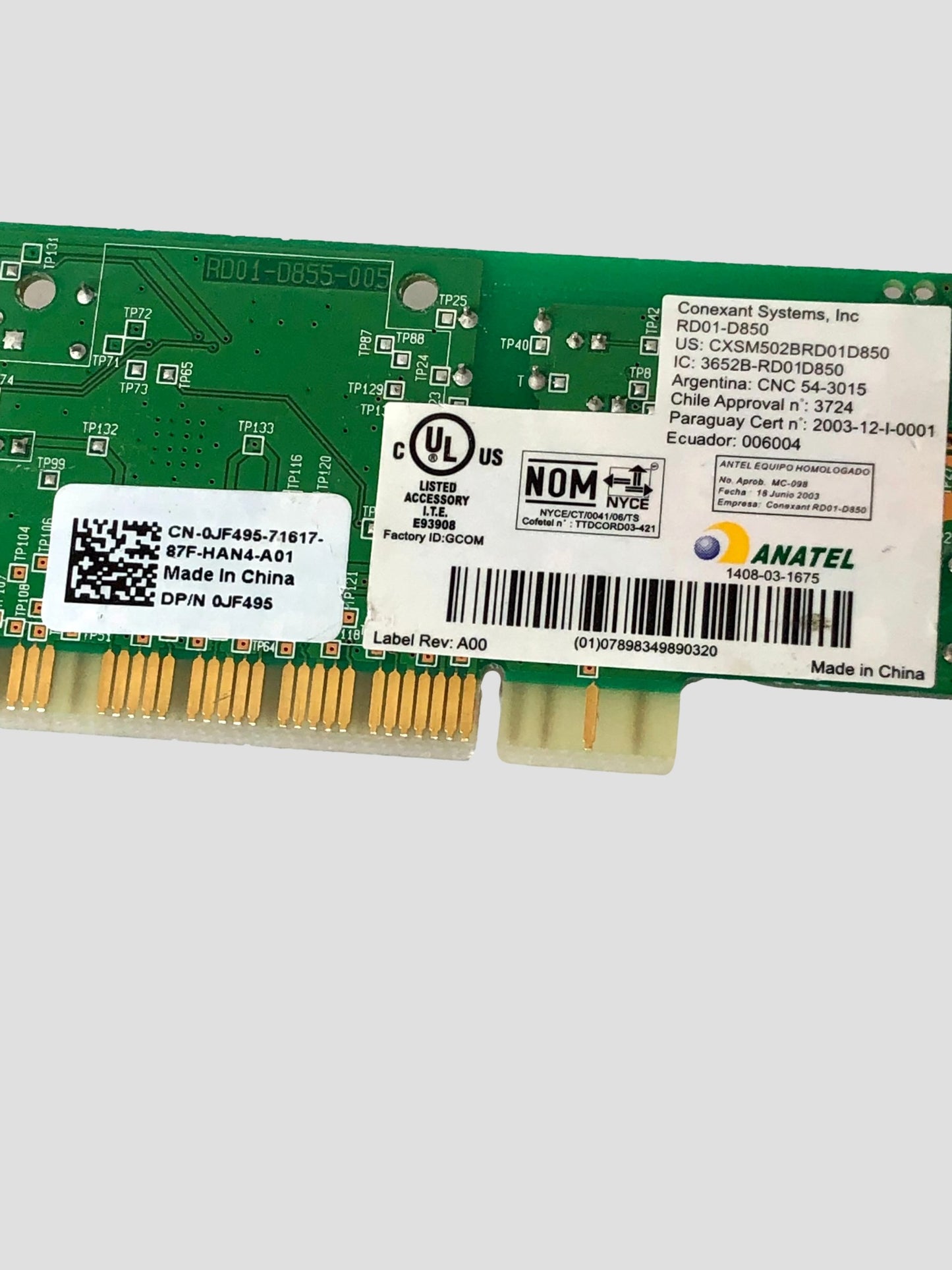 Conexant RD01-D855-005 PCI 56K Internal Fax Modem 0JF495