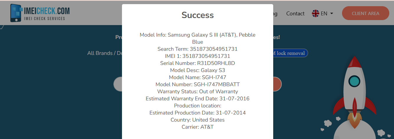 Samsung Galaxy S III SGH-i747 16GB - Blue AT&T