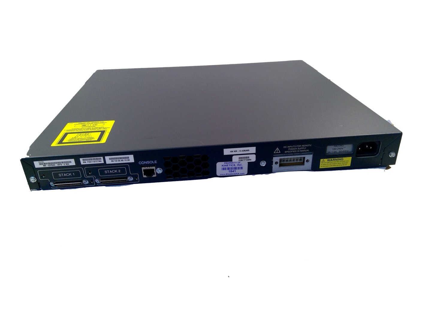 Cisco Catalyst 48-Port Rack Mountable Network Switch WS-C3750G-48TS-E
