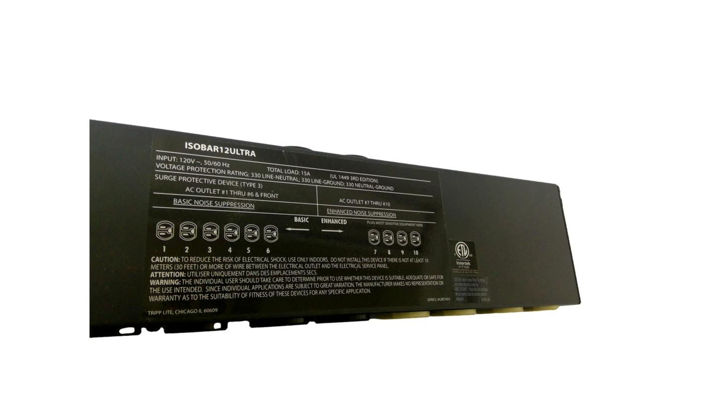 Tripp Lite Isobar12Ultra Rackmount Power Strip (IB7404) BENT RACKMOUNT