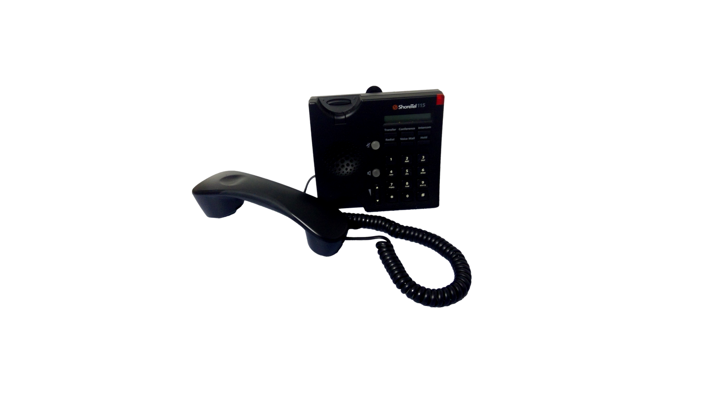 SHORETEL IP 115 VOIP Hands Free Speakerphone Display Phone IP115 Black