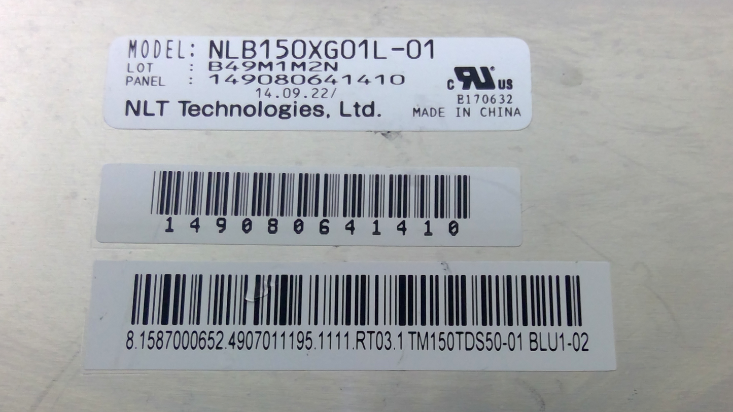 NLT NLB150XG01L-01 Original A+ Quality 15 inch LCD Screen