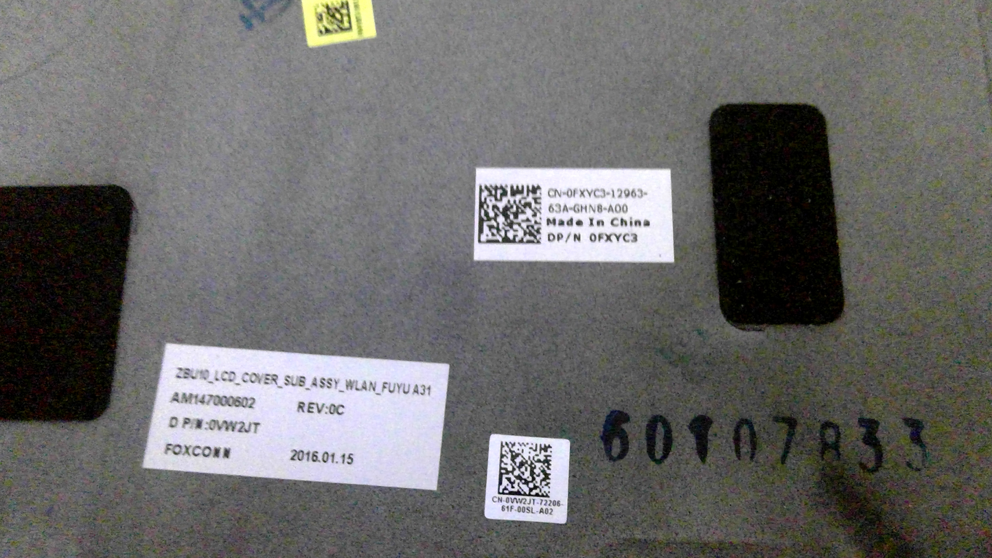 Genuine Dell Latitude E7450 0VW2JT 0FXYC3 Laptop Top Lid LCD Back Cover