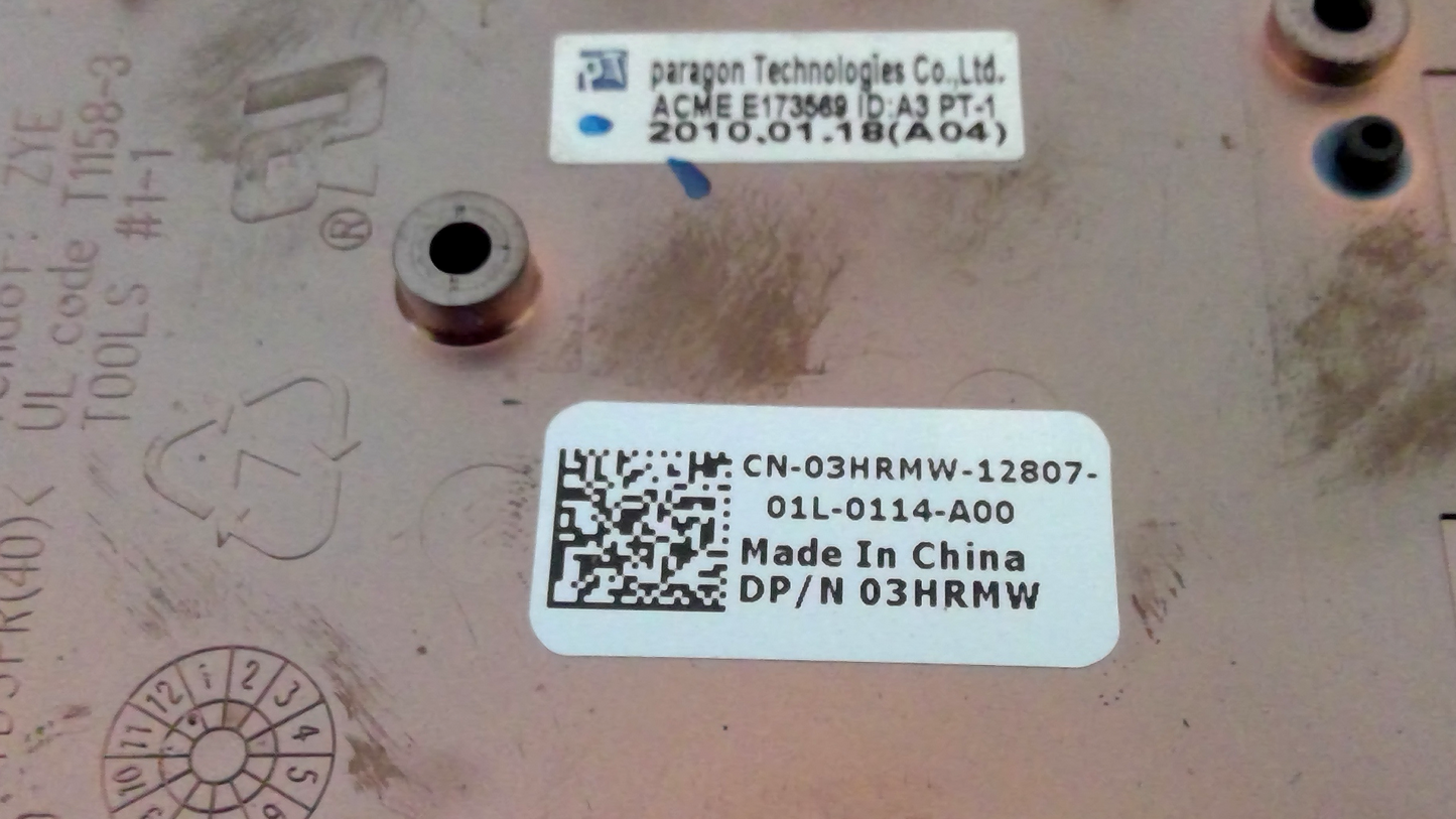 Dell Inspiron 1764 Palmrest Touchpad Assembly - 3HRMW 03HRMW