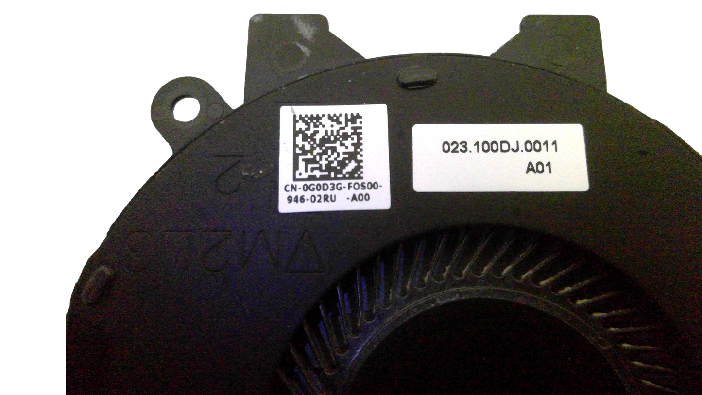 Cooling Fan For DELL INSPIRON 5482 P93G 5488 5580 5581 5481 0G0D3G G0D3G