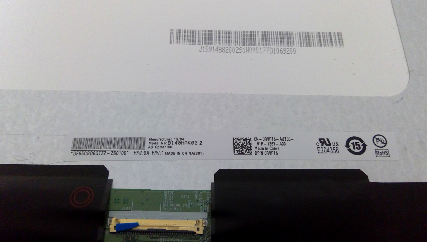 Dell Latitude DP/N 0RVFT5 RVFT5 14" FHD LED LCD Touch Screen