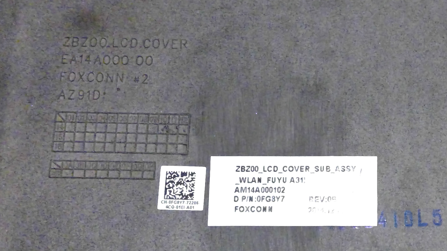 For Dell Latitude E7250 - 12.5" Full LCD Cover Lid Assembly - 0FG8Y7