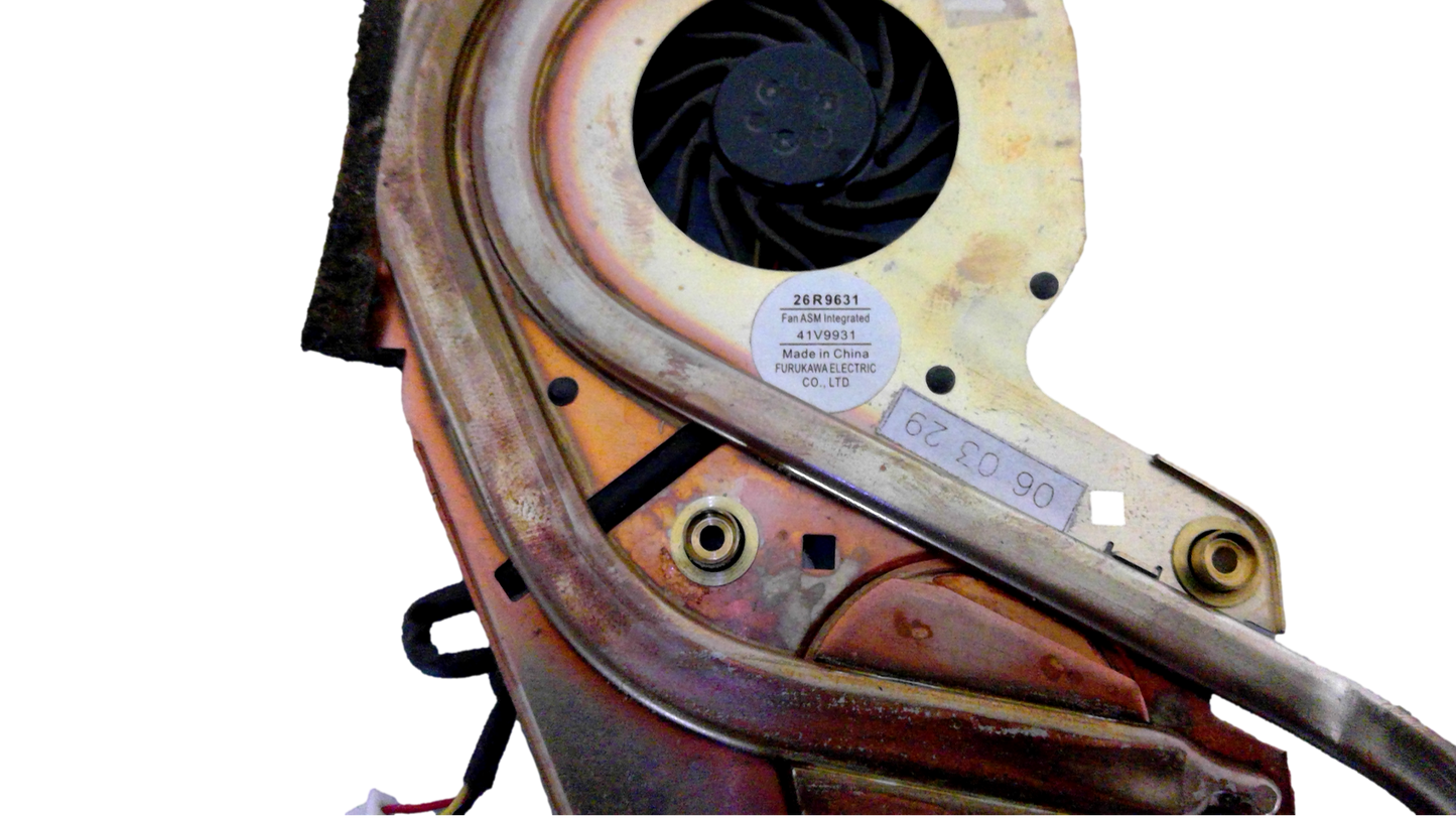 Lenovo Thinkpad T60 1952-AG9 L3-H2200 14 Inch Ventilator Fan Heatsink 26R9631