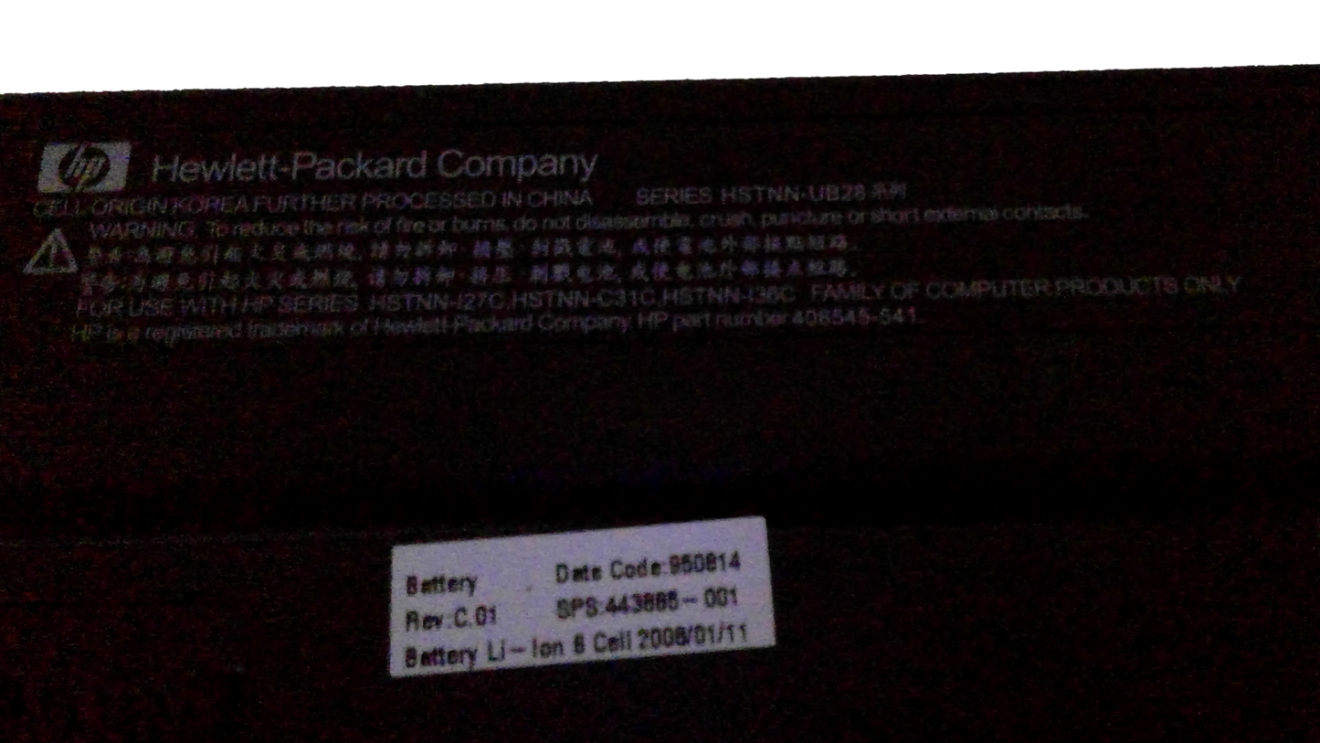 HP Laptop Li-ion Battery 10.8 55Wh E252297 443885-001