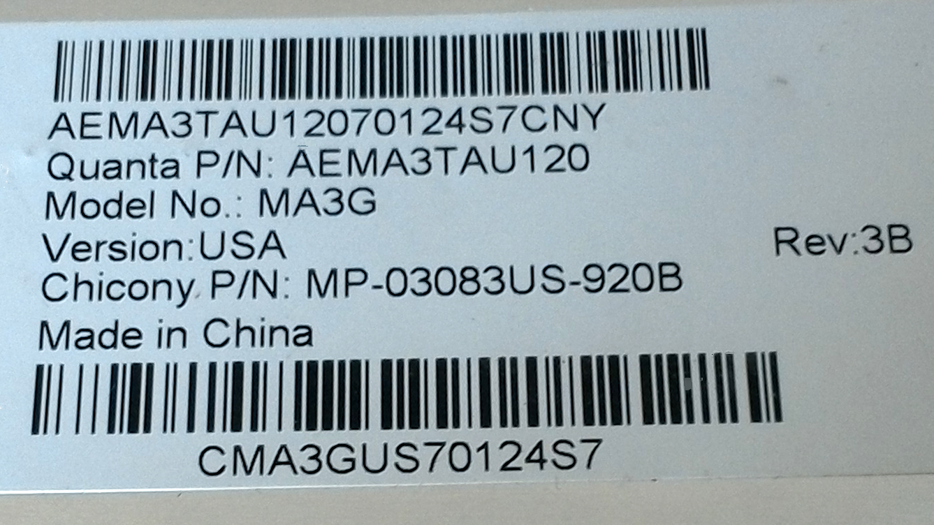 Keyboard for Gateway Model MA3G MP-03083US-920B