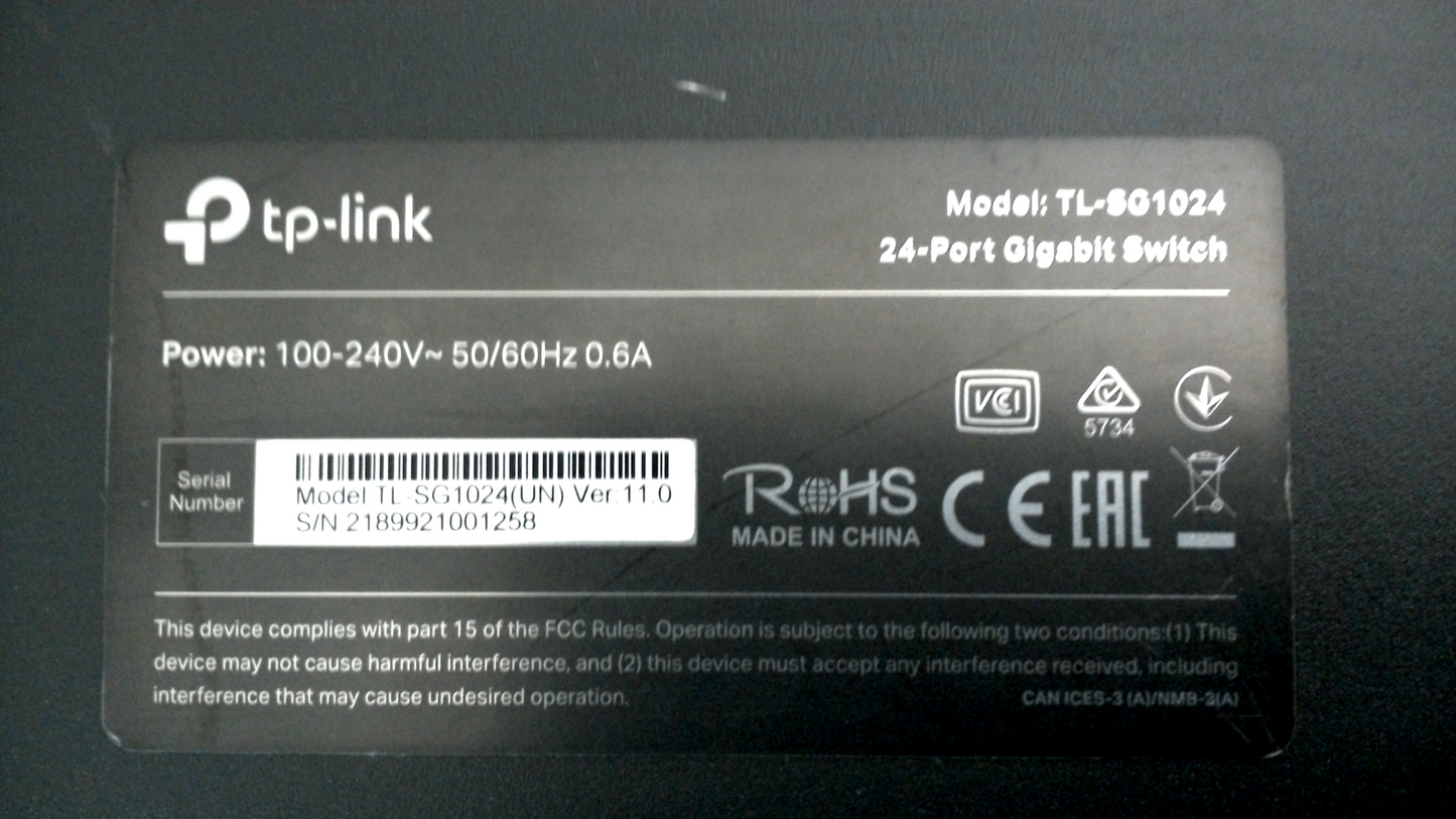 tp-link TL-SG10245 24-Port Gigabit Switch