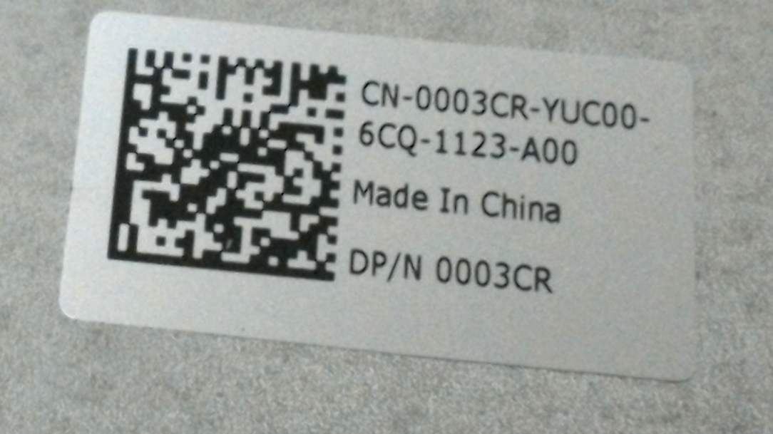 003CR GENUINE DELL LATITUDE 3570 PALMREST TOUCH PAD -NIS19- 0003CR